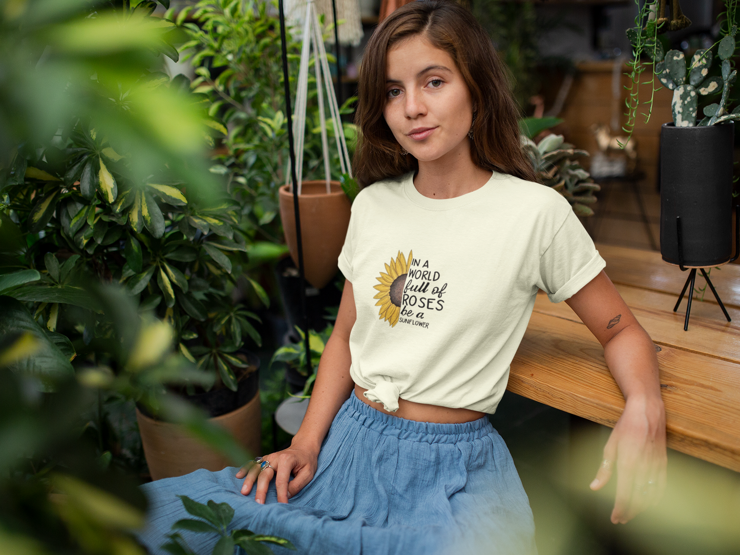Be a Sunflower Regular Fit T-Shirt